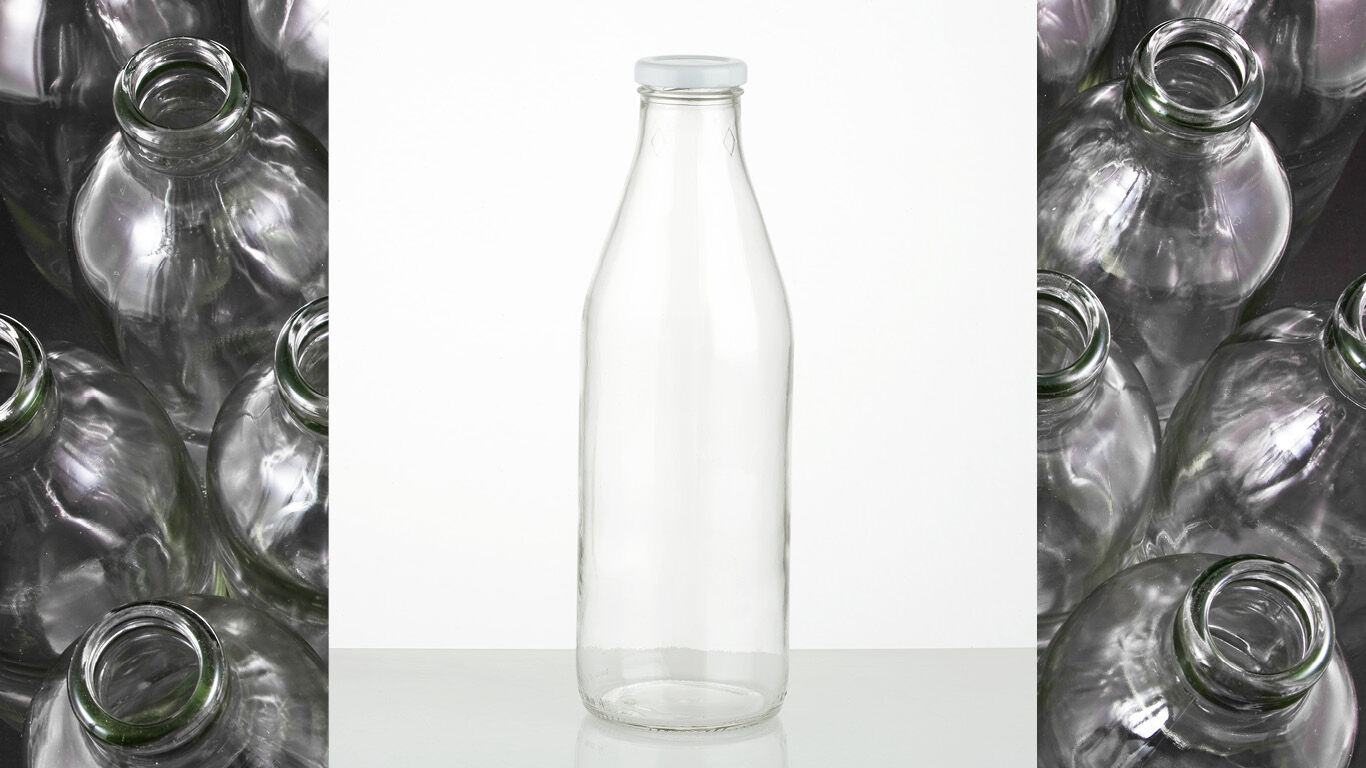 Recyclable glass bottles